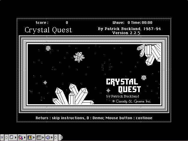 Crystal Quest running in the browser
