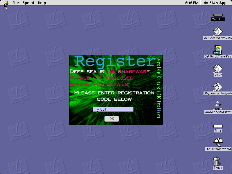Deep Sea Classic running in the browser