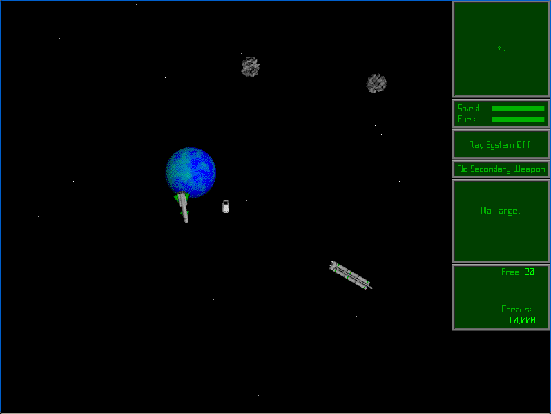 Screenshot of Escape Velocity (Ambrosia Software, 1996) running on an emulated Power Macintosh 9500