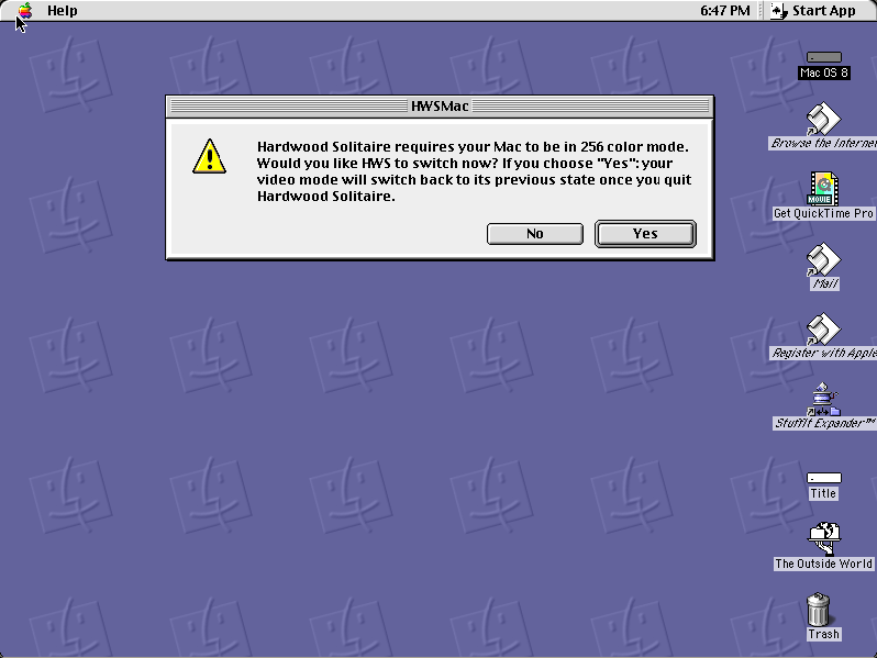 Hardwood Solitaire II running in the browser