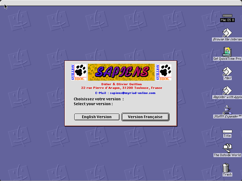 Sapiens running in the browser