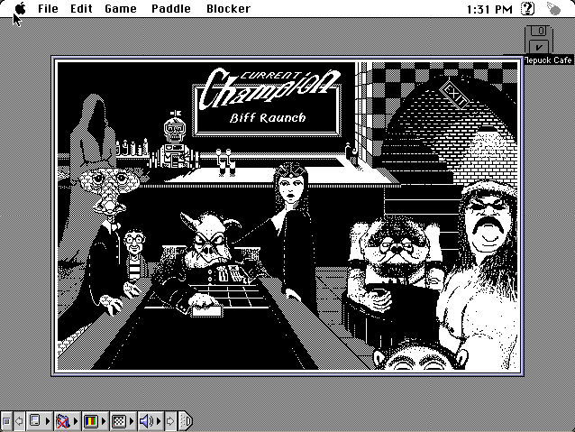 Shufflepuck Café running in the browser