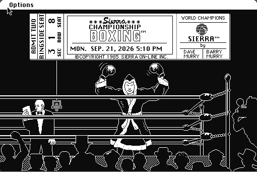Sierra Championship Boxing running in the browser